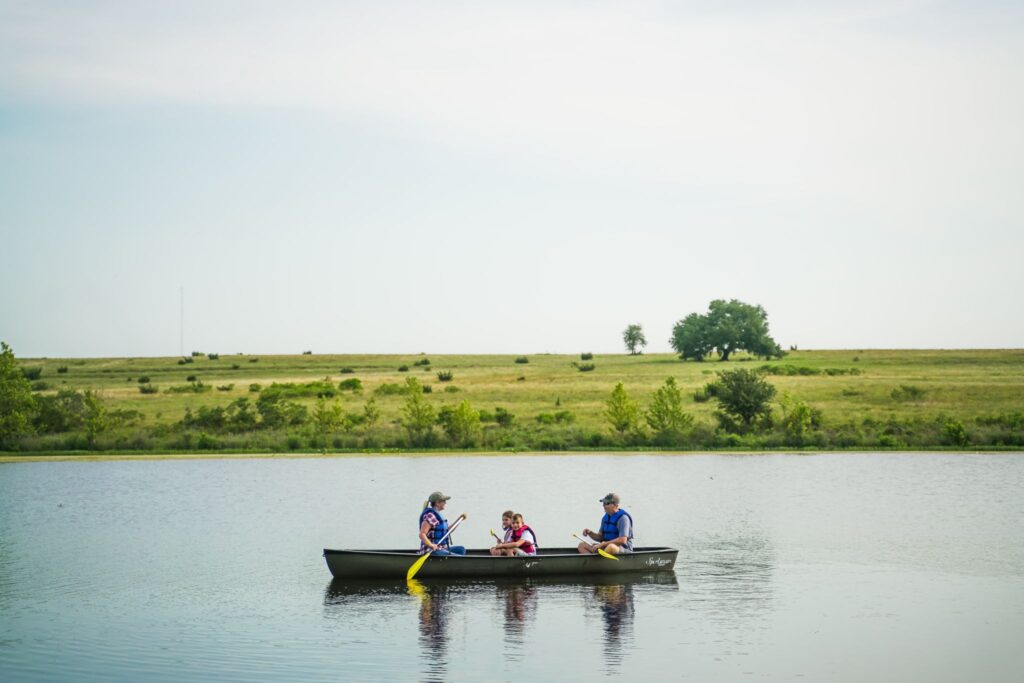 One of the property's tranquil lakes for water activities and fishing. (Courtesy of Rough Creek Lodge and Resort)