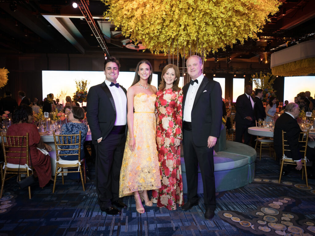 Lawson Gow, Lauren Gow, Jill & Brad Deutser at the Memorial Hermann Foundation 'Walking on Sunshine Gala' spotlighting Life Flight  (Photo by Daniel Ortiz)