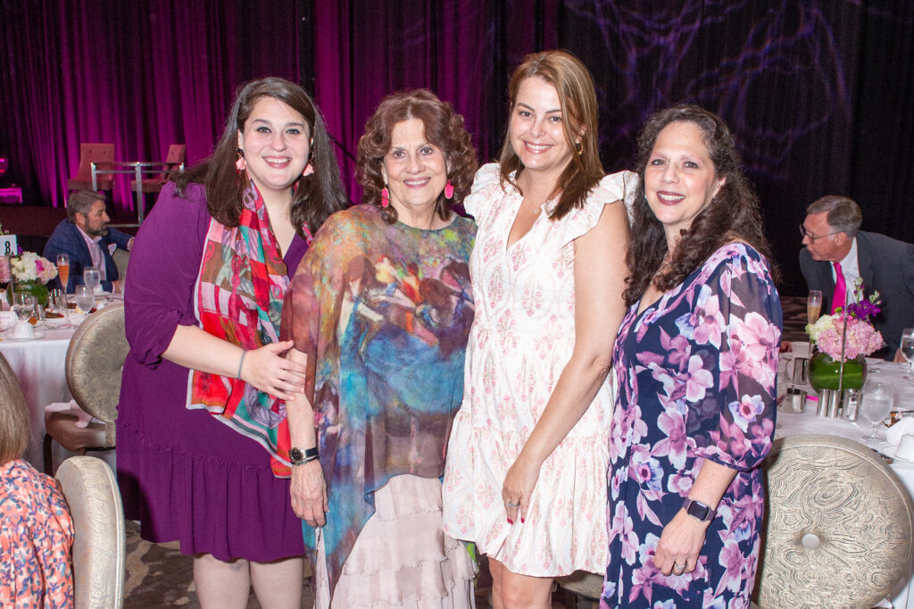 Lia Vallone, Donna Vallone, Carrie Vallone, Lauri Vallone at the American Cancer Society Tickled Pink luncheon (Photo by Jacob Power)