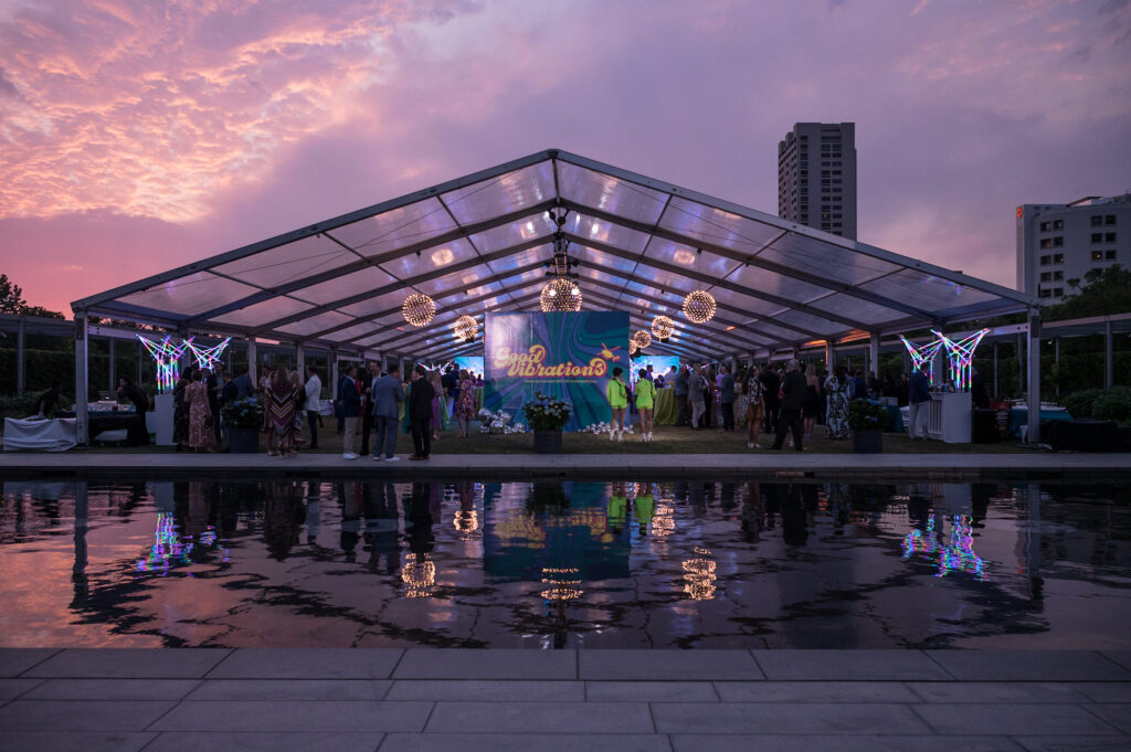 The Centennial Gardens scene at Memorial Hermann Foundation's Good Vibrations gala at Hermann Park. (Photo by Daniel Ortiz)