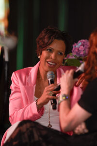 Moderator Laura Harris (Photo by Tamytha Cameron, Celeste Cass)