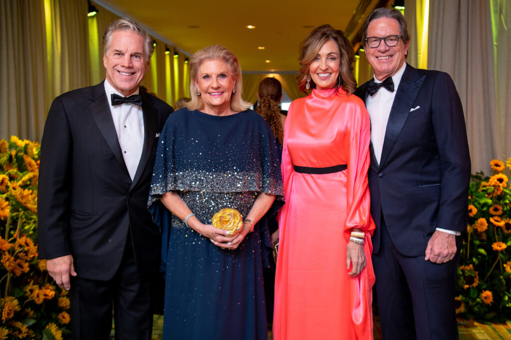 Myron & Rosanna Blalock, Elizabeth & Will Galtney at the Memorial Hermann Foundation 'Walking on Sunshine Gala' spotlighting Life Flight  (Photo by Michelle Watson)