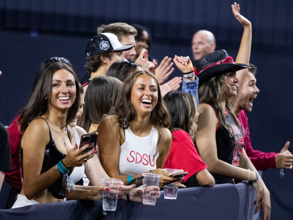 San Diego State fans came to Houston for the Final Four tan and full of hope. (Photo by F. Carter Smith)