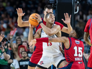 Kinkaid School graduate Jaedon LeDee is drawing plenty of attention at this Houston Final Four. (Photo by F. Carter Smith)