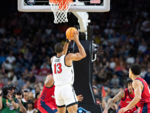 Kinkaid School graduate Jaedon LeDee is drawing plenty of attention at this Houston Final Four. (Photo by F. Carter Smith)