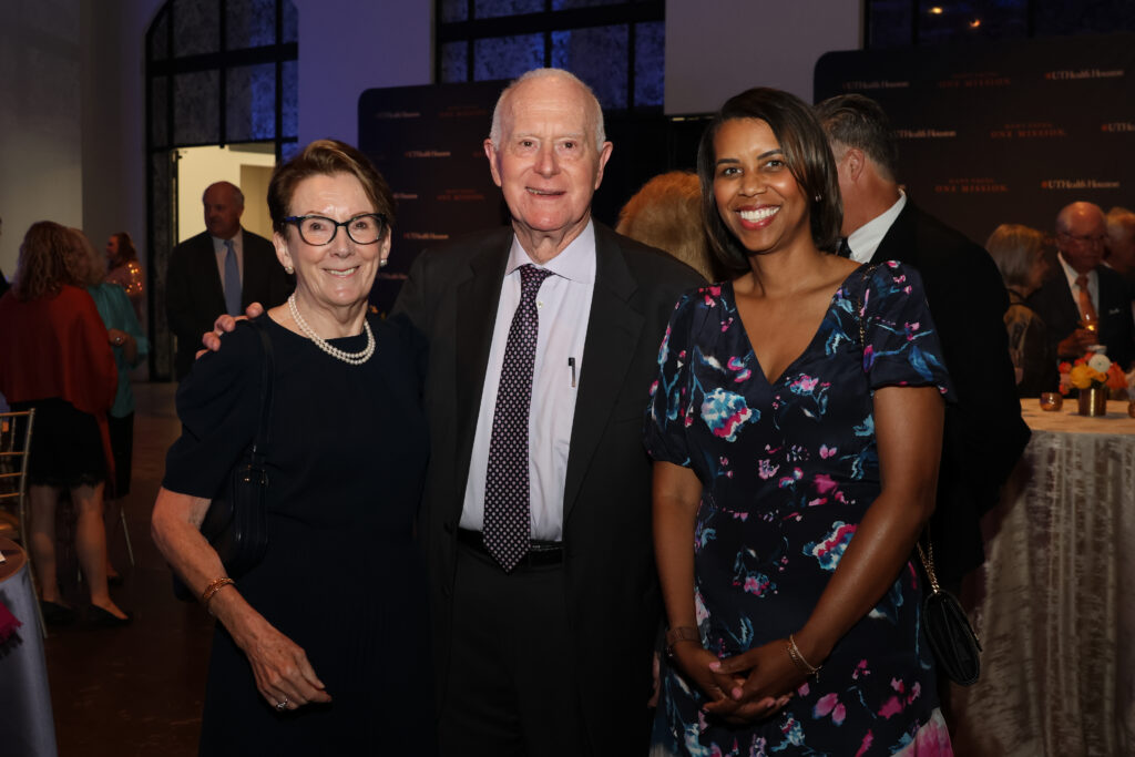 Drs. Patricia & Ian Butler, Dr. LaTanya Love at the UTHealth  Art of Gratitude celebration (Photo by Priscilla Dickson)