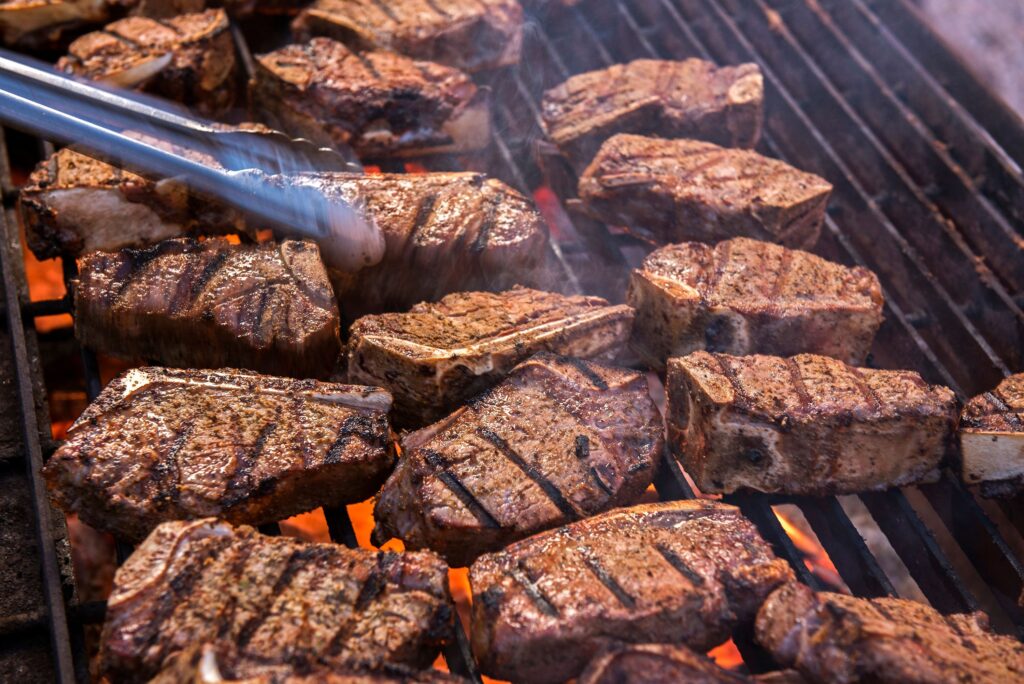 Well known for steak and pepper crusted tenderloins, it's all about the beef at Perini Ranch.