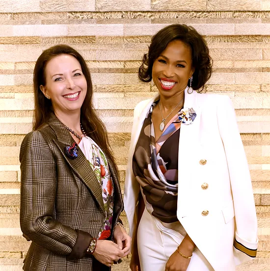 Kimberly Phipps-Nichol and Roslyn Bazzelle Mitchell, founders of RoKi Design are designing with sustainable luxury in mind. (Photo by Al Torres Photography)
