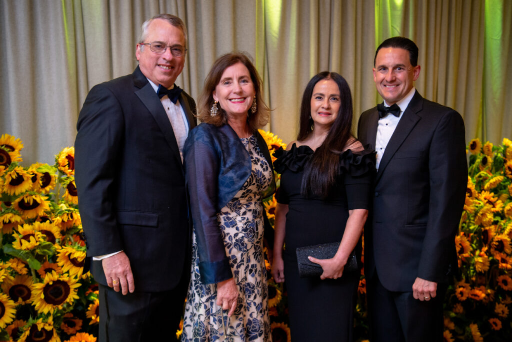 Scott & Anna McLean, Corina & Armando Perez at the Memorial Hermann Foundation 'Walking on Sunshine Gala' spotlighting Life Flight  (Photo by Michelle Watson)
