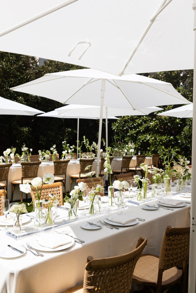 The gorgeous tablescape at the intimate luncheon. (Photo by Kaitlin Saragusa)