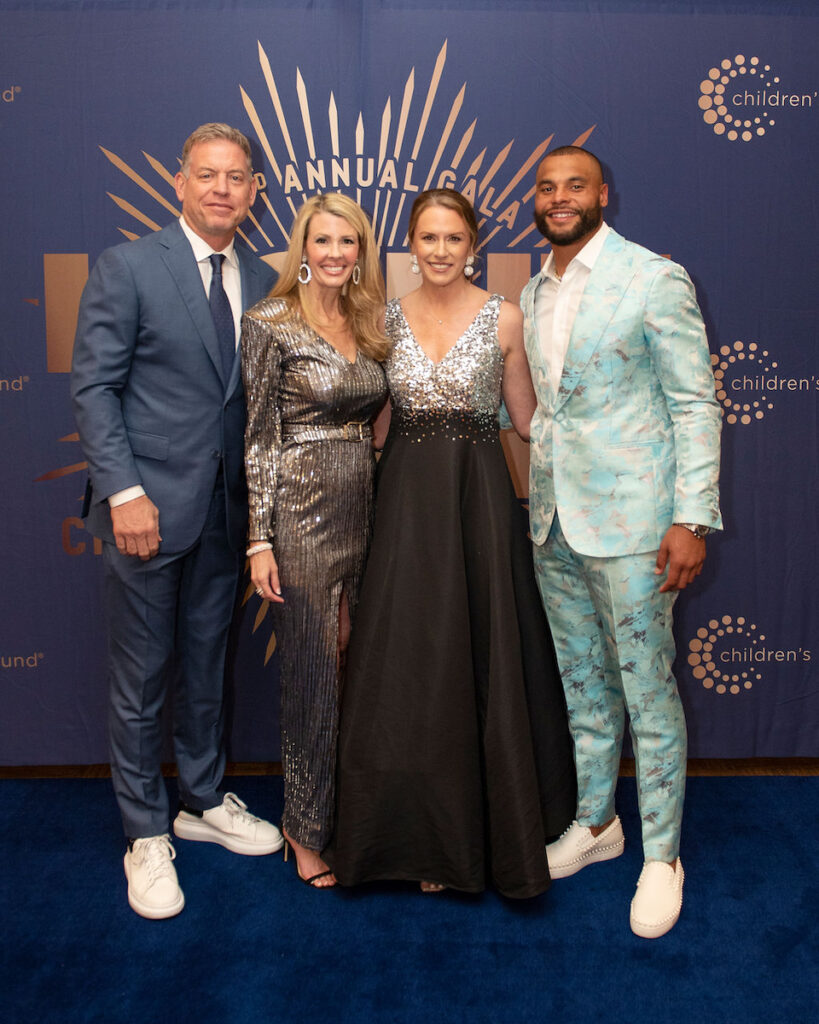 Troy Aikman, Blake Stephenson, Heather Randall, Dak Prescott (Photo by BFA and Tamytha Cameron)