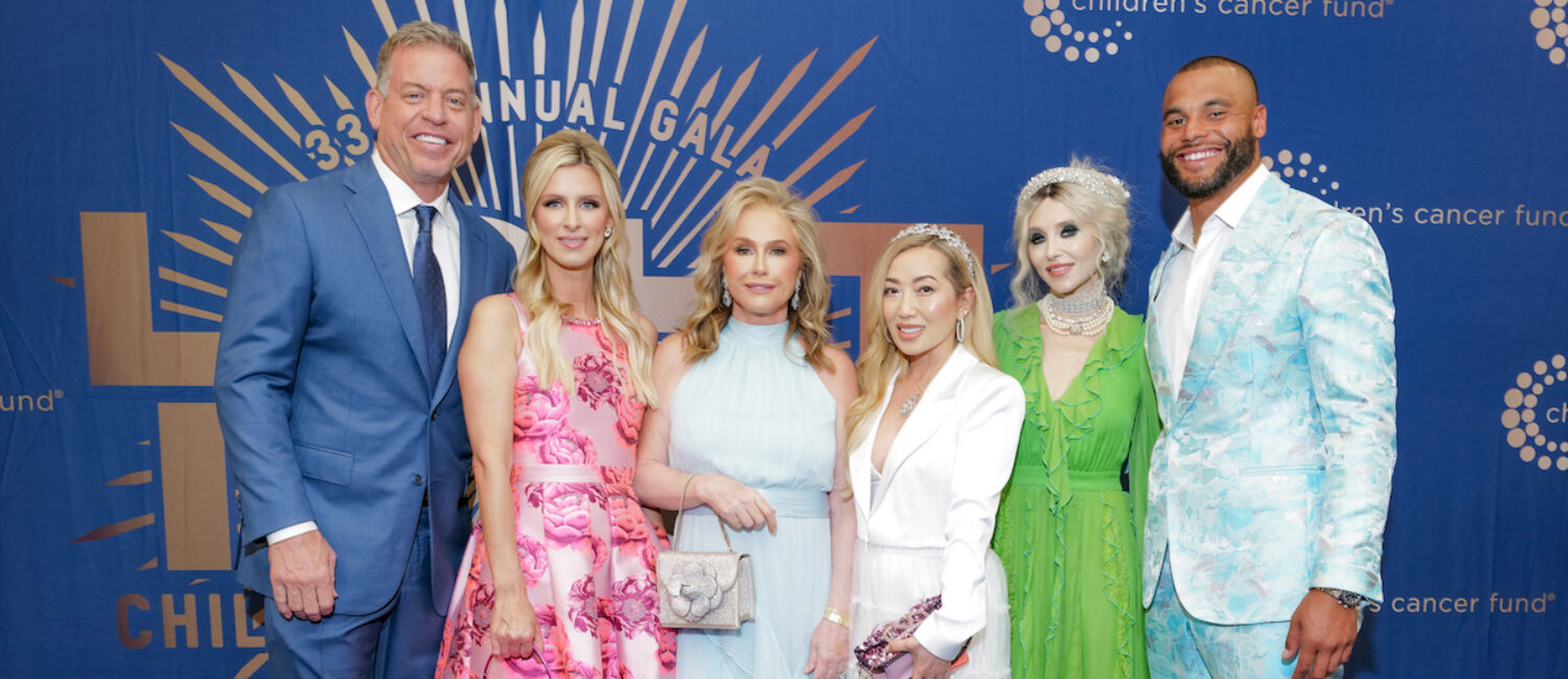 Troy Aikman, Nicky Hilton, Kathy Hilton, Tina Craig, Stacey Bendet, Dak Prescott (Photo by BFA and Tamytha Cameron)