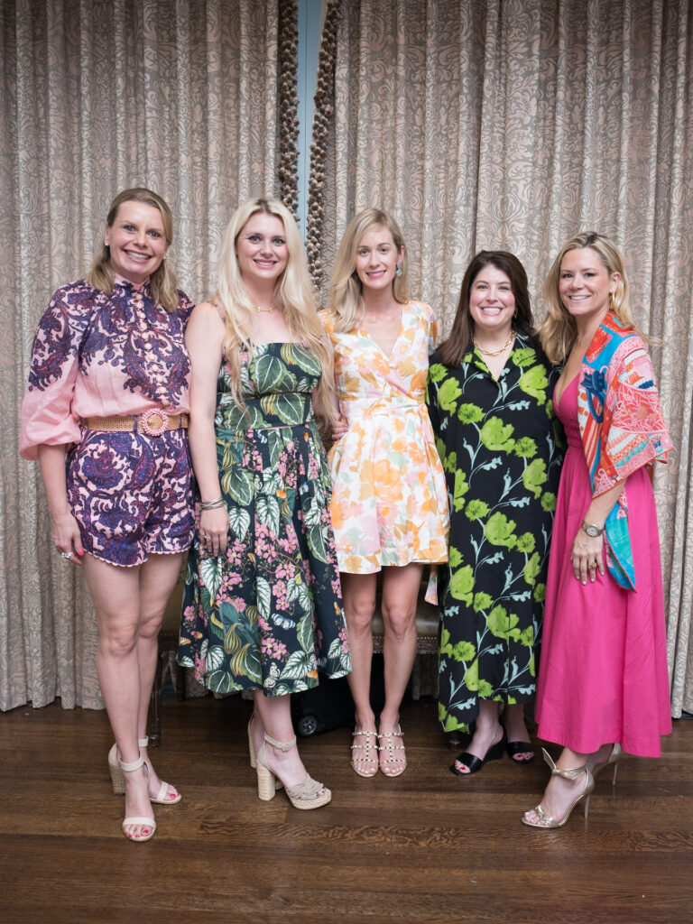 Valerie Dieterich, Christine Falgout, Rachel Patrinely, Elizabeth Fertitta, Monica Bickers at the River Oaks Country Club tennis tournament luncheon. (Photo by Daniel Ortiz)