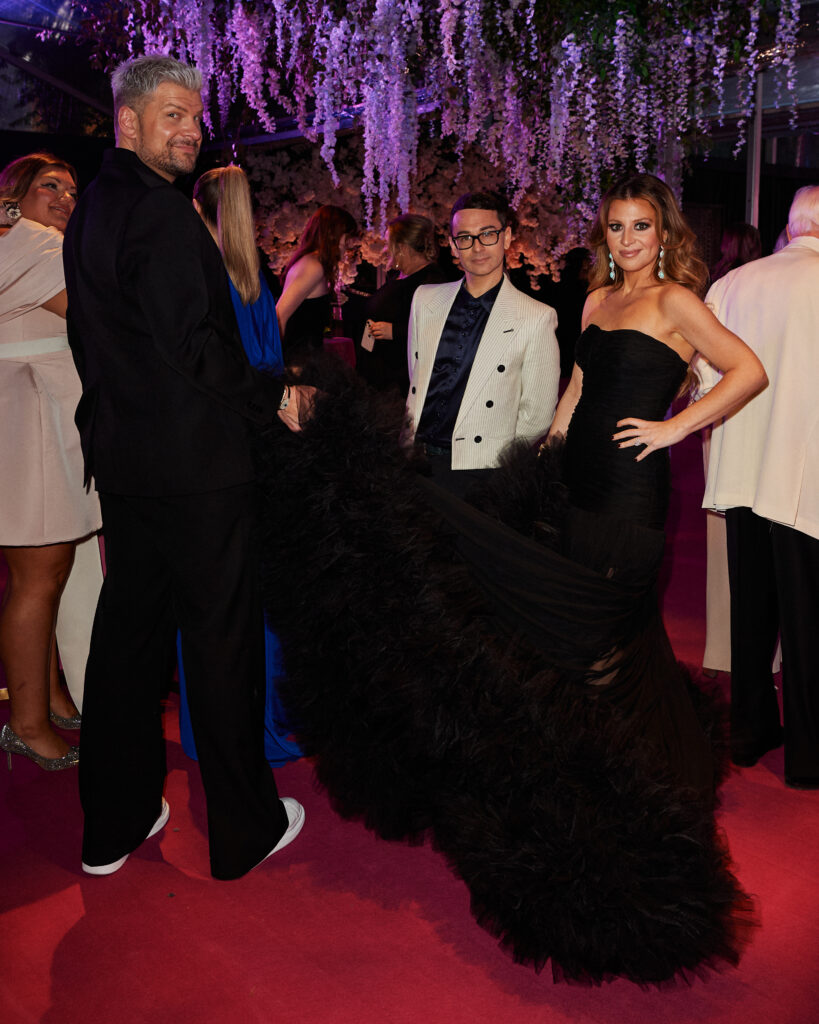 Reed Robertson, Christian Siriano, Leigh Anne Clark (Photo by Bruno Snap The Picture, Kaitlin Saragusa, BFA)