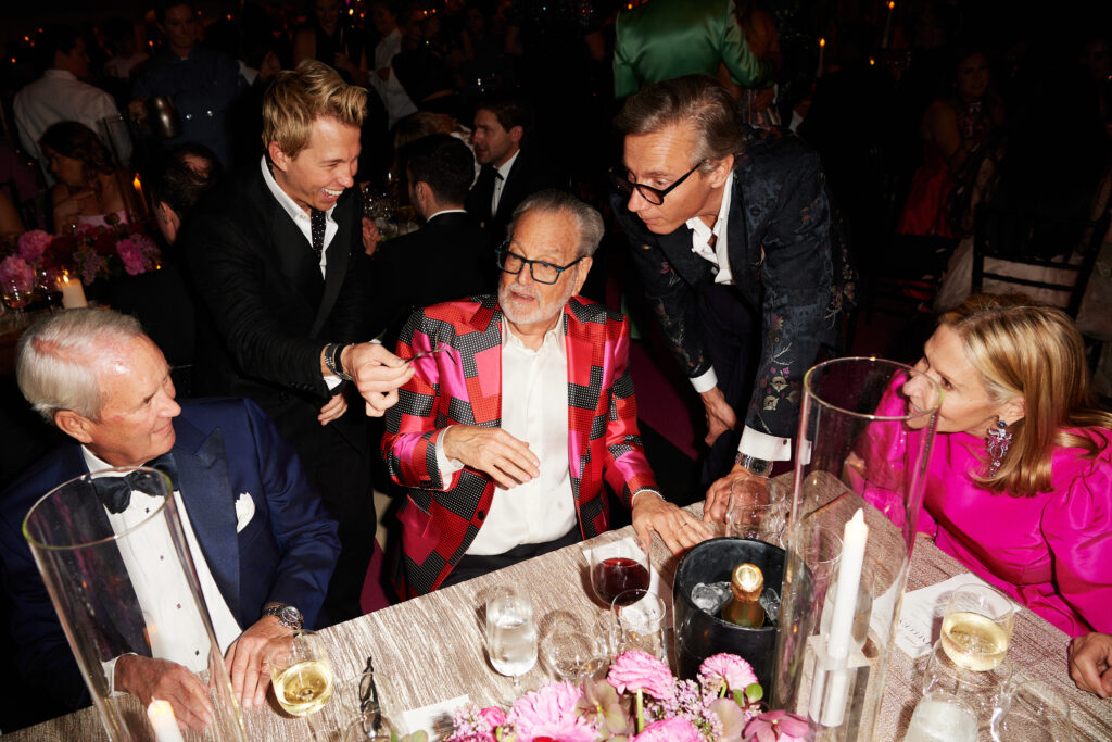 John Eagle, illusionist Kevin Nicholas, Howard Rachofsky, Geoffroy van Raemdonck  (Photo by Bruno Snap The Picture, Kaitlin Saragusa, BFA)