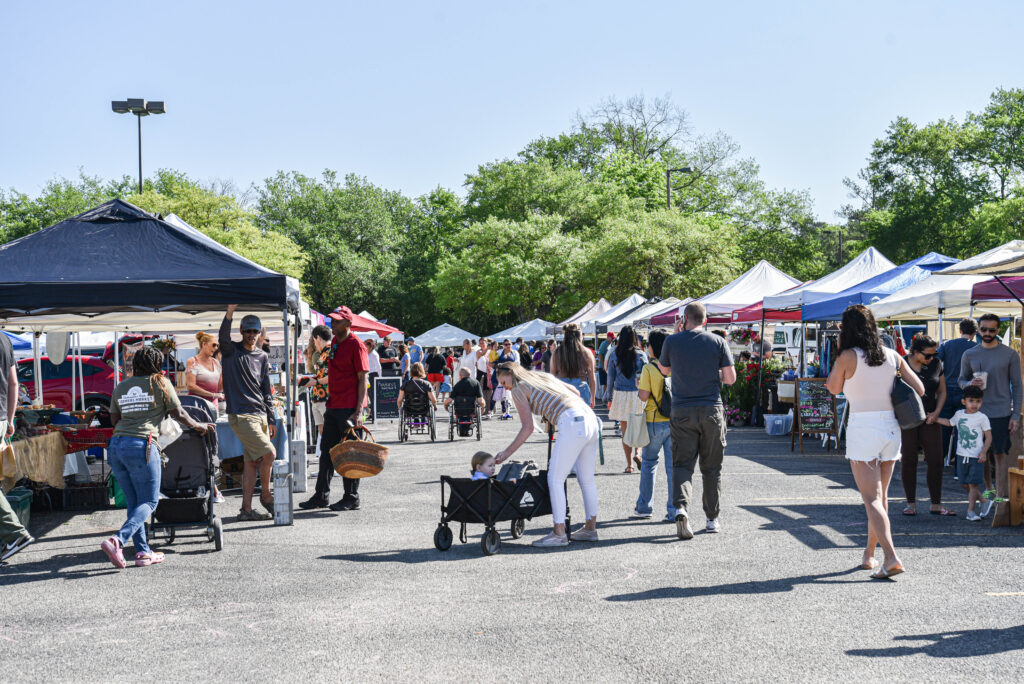 The Woodlands Farmer's Market at Grogan’s Mill every Saturday morning is a gathering of local purveyors, farmers, and artisans showcasing their wares.  Photo by Jessica T. Payne