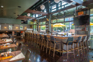 Roll away doors will bring the outdoors in at Postino Woodlands during good weather. (Photo by Jenn Duncan)