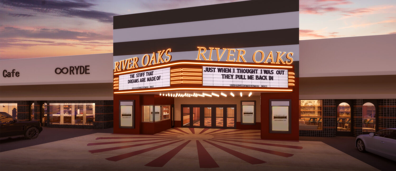 Houston’s beloved River Oaks Theater is coming back to life. (Rendering courtesy of Gensler)