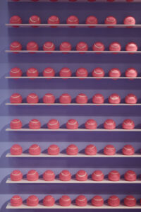 Balmain tennis balls from the activation (Photo by Neiman Marcus)