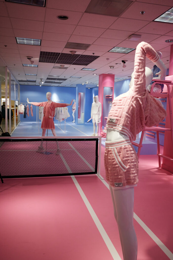 Mini tennis court at the activation (Photo by Neiman Marcus)