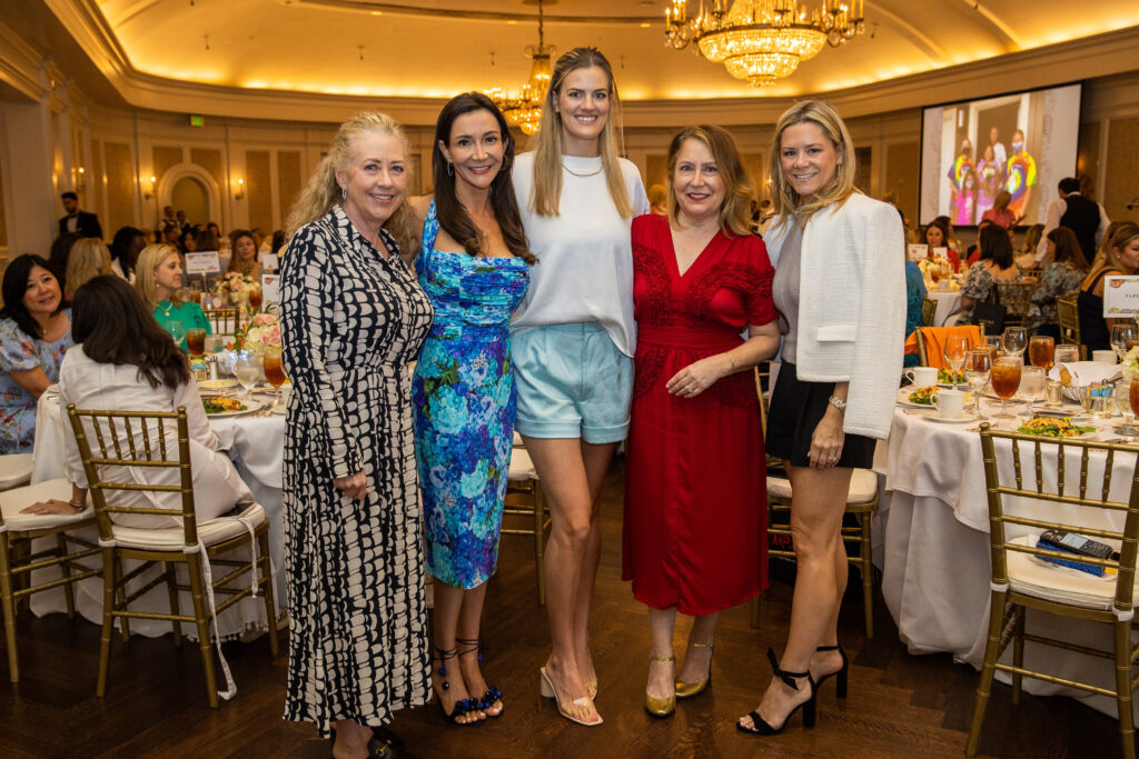 Traci McLaughlin, Maya Pomory, Maryellen Walsh, Kari Dagley, Monica Bickera at A Shelter for Cancer Families (ASCF) Bestie Brunch (Photo by Meliezza Walker Photography)
