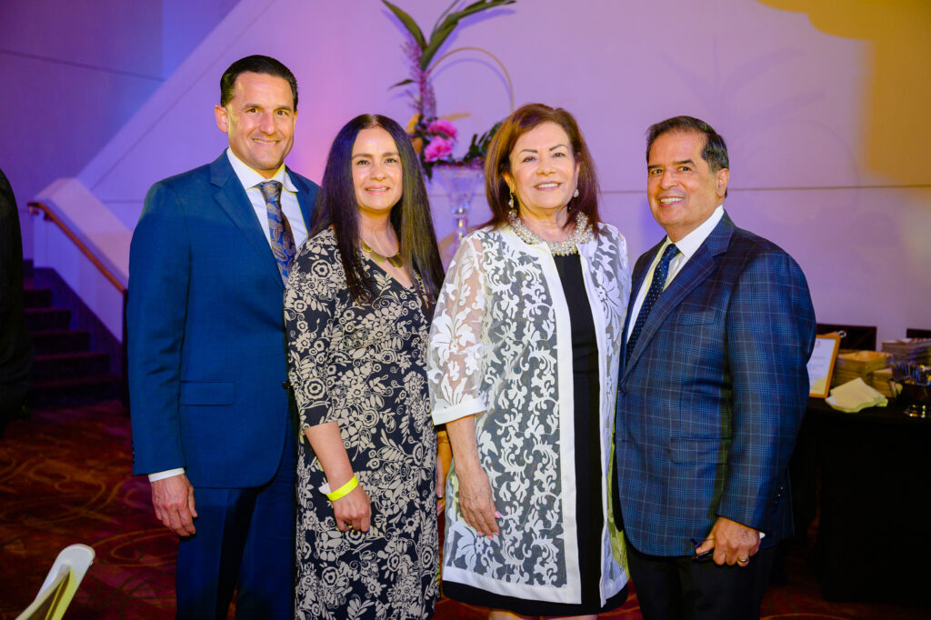 Armando & Corina Perez, Irma Diaz Gonzalez & Roberto Gonzalez  at the United Way of Greater Houston 100th anniversary celebration. (Photo by Si Vo)