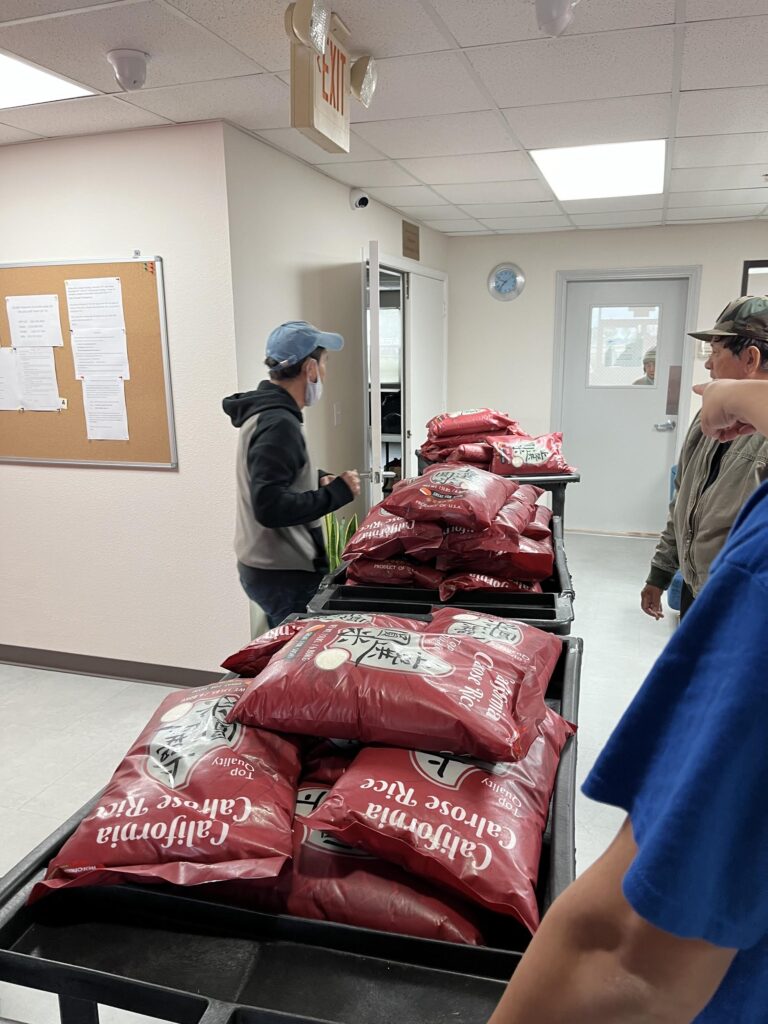 Donations from the AAPI Restaurant Weeks help to purchase bags of rice for AAPI seniors living in Houston. This year they hope to raise enough to buy 400 bags. Photo from OCA- Greater Houston.