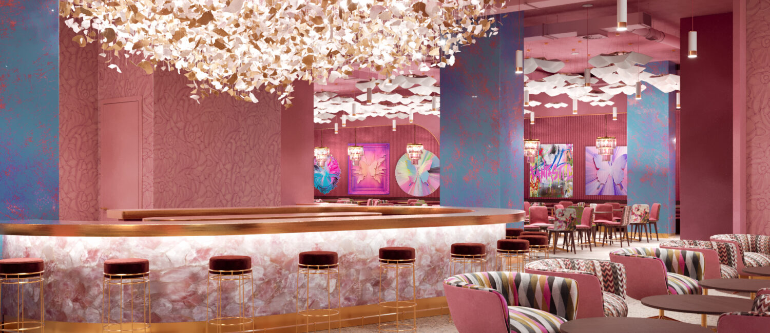 Bar and lounge rendering of PostScript HTX (Photo by Courtesy of PostScript HTX)