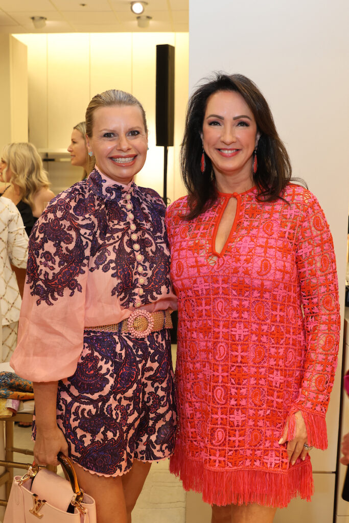 Valerie Dieterich, Alicia Smith at the PaperCity Philanthropy in Fashion Best Dressed announcement party at Neiman Marcus. (Photo by Priscilla Dickson)