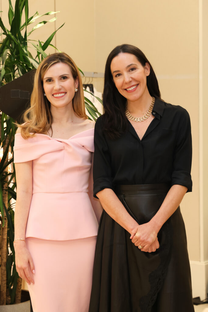 Neiman Marcus' Heather Almond and Mary McGreevy at the PaperCity Philanthropy in Fashion Best Dressed announcement party at Neiman Marcus. (Photo by Priscilla Dickson)