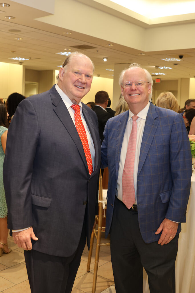 Paul Somerville, Brady Carruth at the PaperCity Philanthropy in Fashion Best Dressed announcement party at Neiman Marcus. (Photo by Priscilla Dickson)