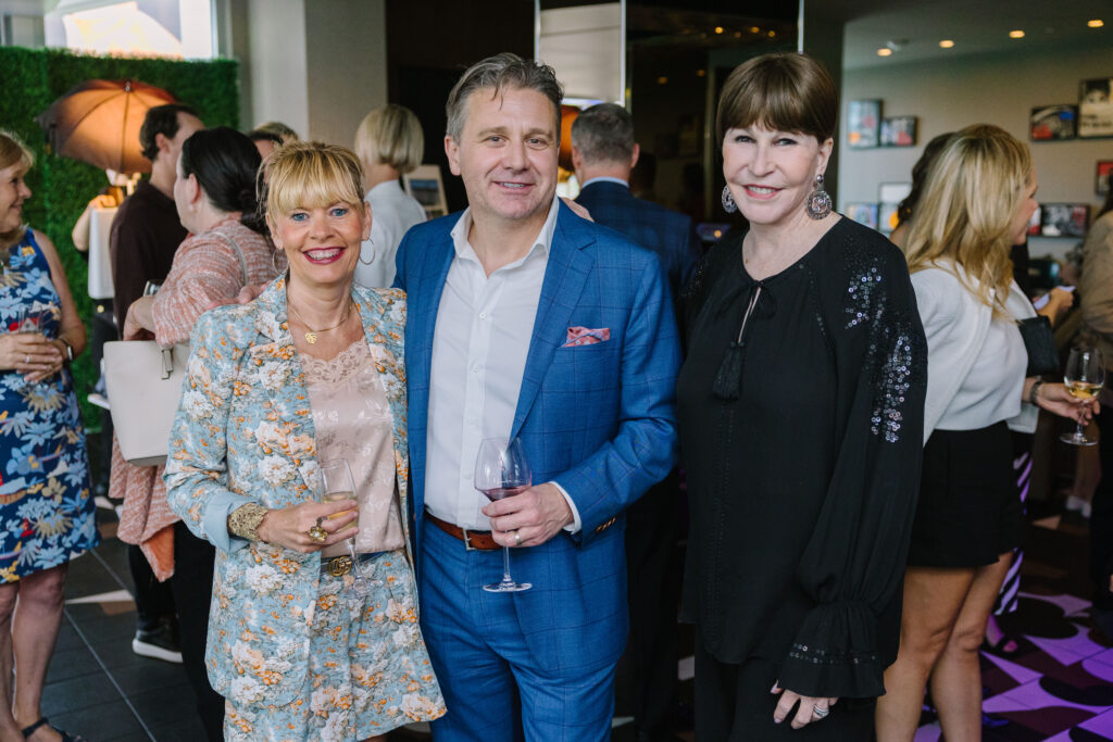 Bobbi Jo & Chad Miller, Shelby Hodge at the launch party for PaperCity The Woodlands (Photo by Johnny Than)