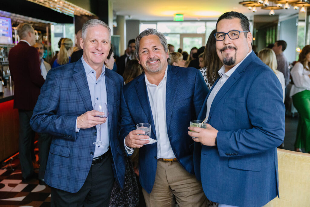 Brad Bailey, Greg Harper, David Federico at the launch party for PaperCity The Woodlands (Photo by Johnny Than)