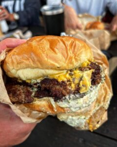 Burger – Le Brix Burger at Brix Barbecue is a fan favorite for good reason.