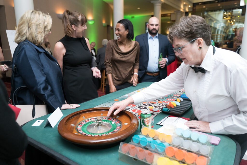 Casino games provide entertainment  at the United Way of Greater Houston 100th anniversary celebration. (Photo by Daniel Ortiz)