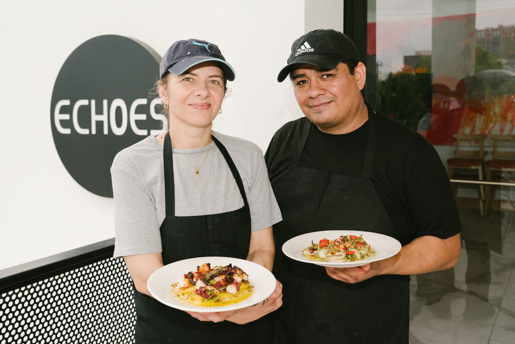 Echoes Cafe co-chefs Ana Stanciu and Armando Ramirez are hus. (Photo by Rebekah Flores)