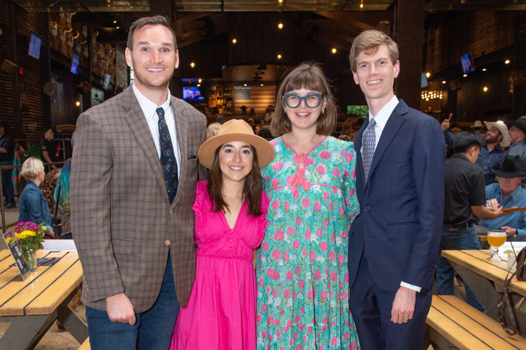 Dakota Klaes, Joanna Klaes, Kittsie Klaes, Davis Hence  at the Cattle Barons Ball launch at The Rustic. (Photo by Jacob Power)
