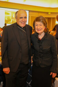 Daniel Cardinal DiNardo and Cora Sue Mach (Photo by Priscilla Dickson)