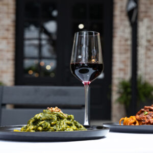 Casarecce pesto created by Italian-born chef Ilas Gugole makes an impression at Dante's River Oaks.. (Photo by Bear Media Co.)