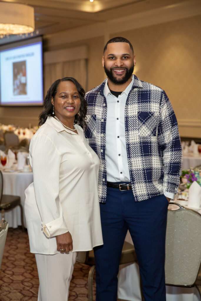 Arms Wide president and CEO DeJuana Jernigan, guest speaker Gaelin Elmore at the Arms Wide luncheon. (Photo by Jenny Antill)