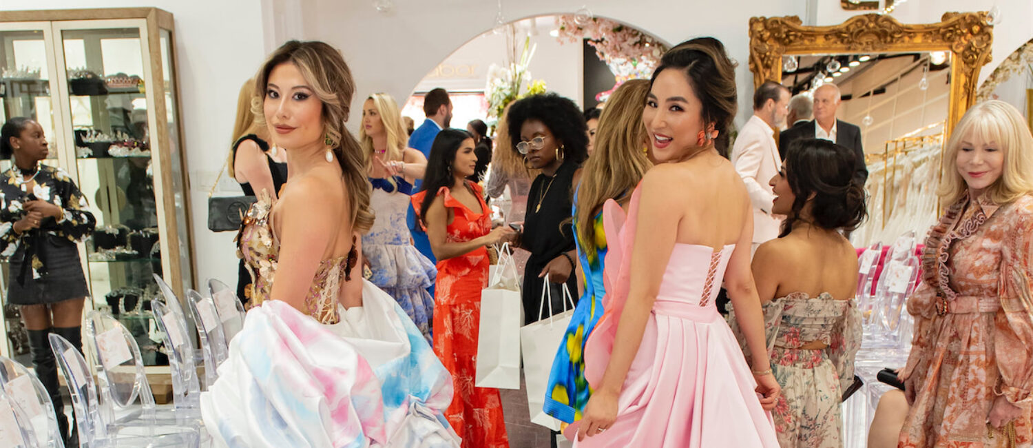 Lea Caprice and Sharon Lee Clark show off details from the back (Photo by Celeste Cameron)