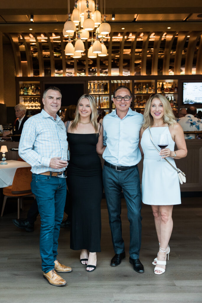 Dr. James Herbst, Samantha Winterman, Jesse Rivera, Kise Zettel at the opening party for Bari Ristorante in River Oaks District (Photo by Johnny Than)