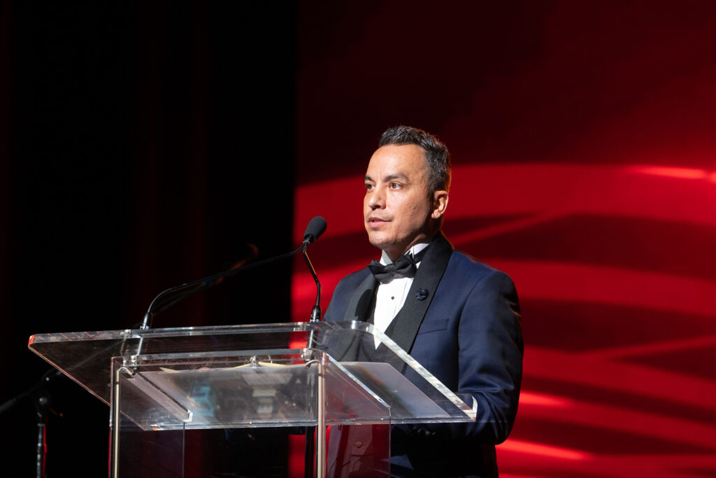 Alumni chair Drew Wilson at the University of St. Thomas annual gala (Photo by Daniel Ortiz)