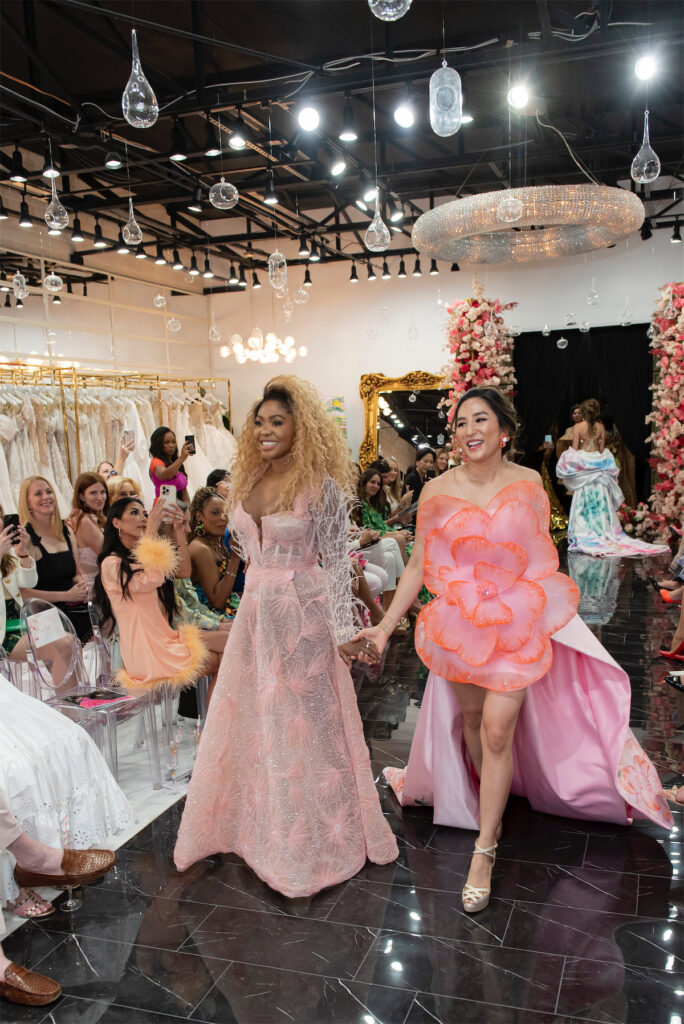 Esé Azénabor and Sharon Lee Clark in their custom looks (Photo by Celeste Cameron)