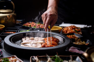 Galbi Pork Belly and Spicy Gangnam Chicken on Grill by Jenn Duncan (2) (Photo by Jenn Duncan)
