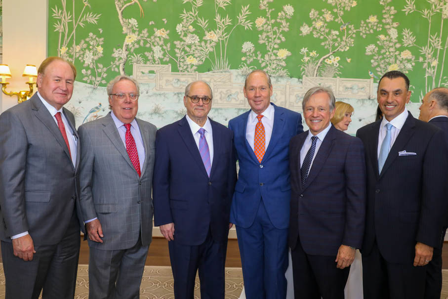 Gary Petersen, Mike Linn, Tony Petrello, Jim Crane, John Kotts, Dr. Devinder Bhatia at the Men of Distinction awards luncheon. (Photo by Priscilla Dickson)