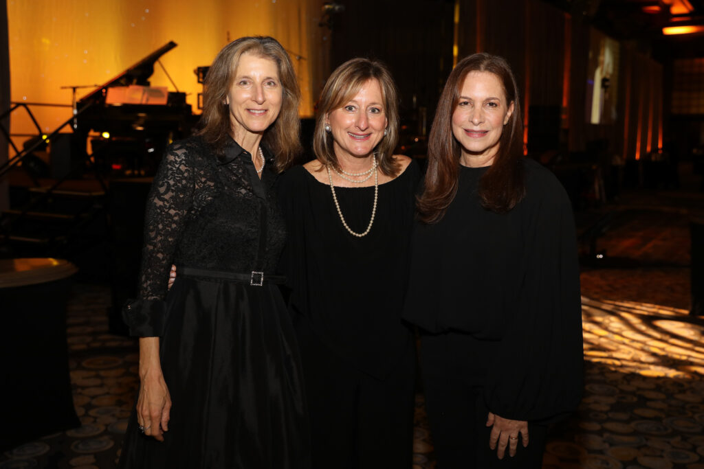 Eve Lapin, Marcy Margolis, Wendy Cohen at the Holocaust Museum Houston Lyndon Baines Johnson Moral Courage Award Dinner (Photo by Priscilla Dickson)