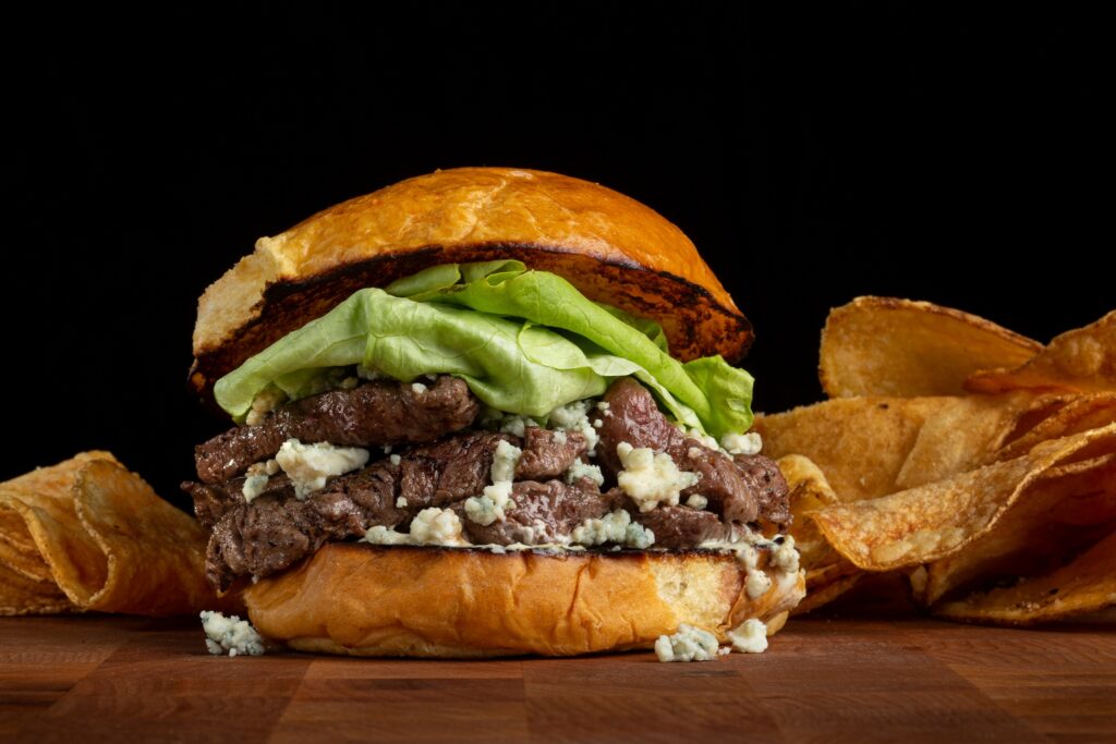 The signature sliced beef at The Meat Board is built with layers of tenderloin.