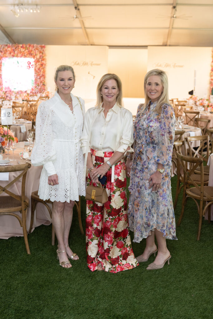 Heather Crosswell, Stacey Henningsen, Nicole Eidman at the Bayou Bend fashion show and luncheon. (Photo by Wilson Parish)