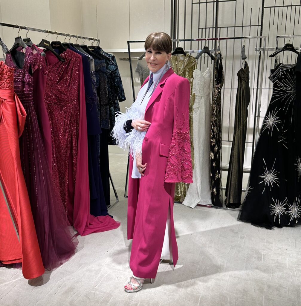 Shelby Hodge dreams of wearing this Pamella Roland coat at the Best Dressed luncheon but it was already spoken for. (Courtesy photo)